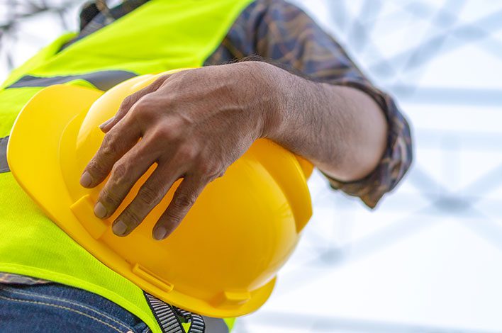 illustrates worker's hand