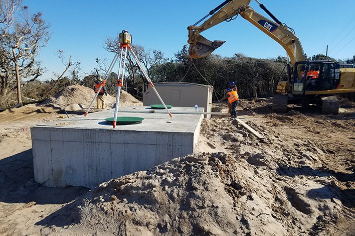 Coral Bay Shoaf Precast septic tank install concrete
