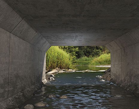 Water under a concrete bridge